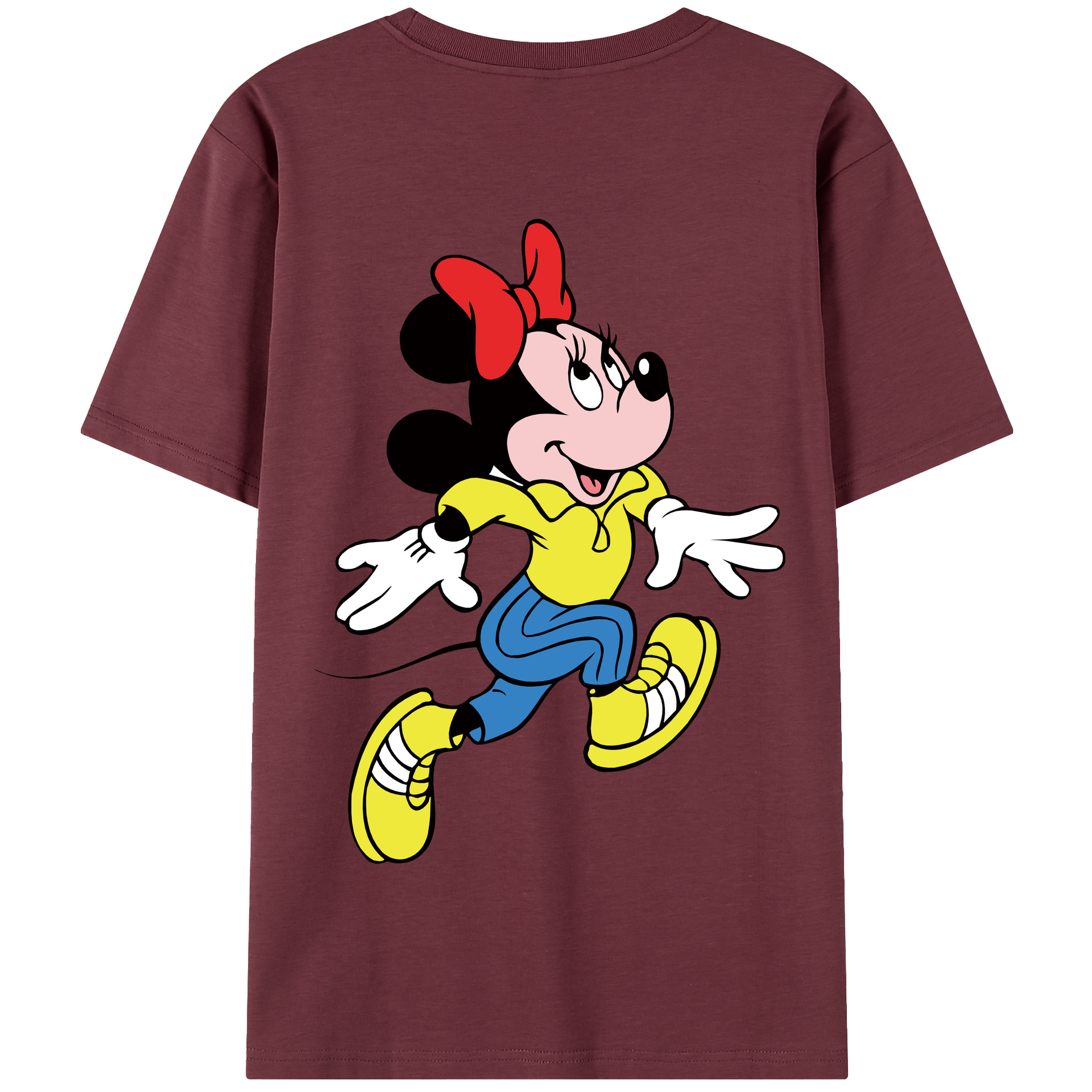（画像用） ミッキーマウス Mickey Mouse 綿100％半袖Tシャツ（背面プリント）